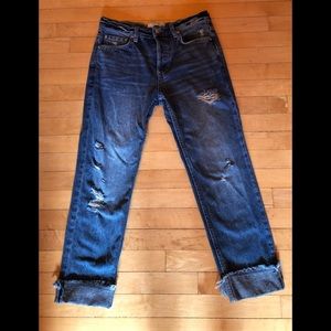 Free people boyfriend jeans size 26